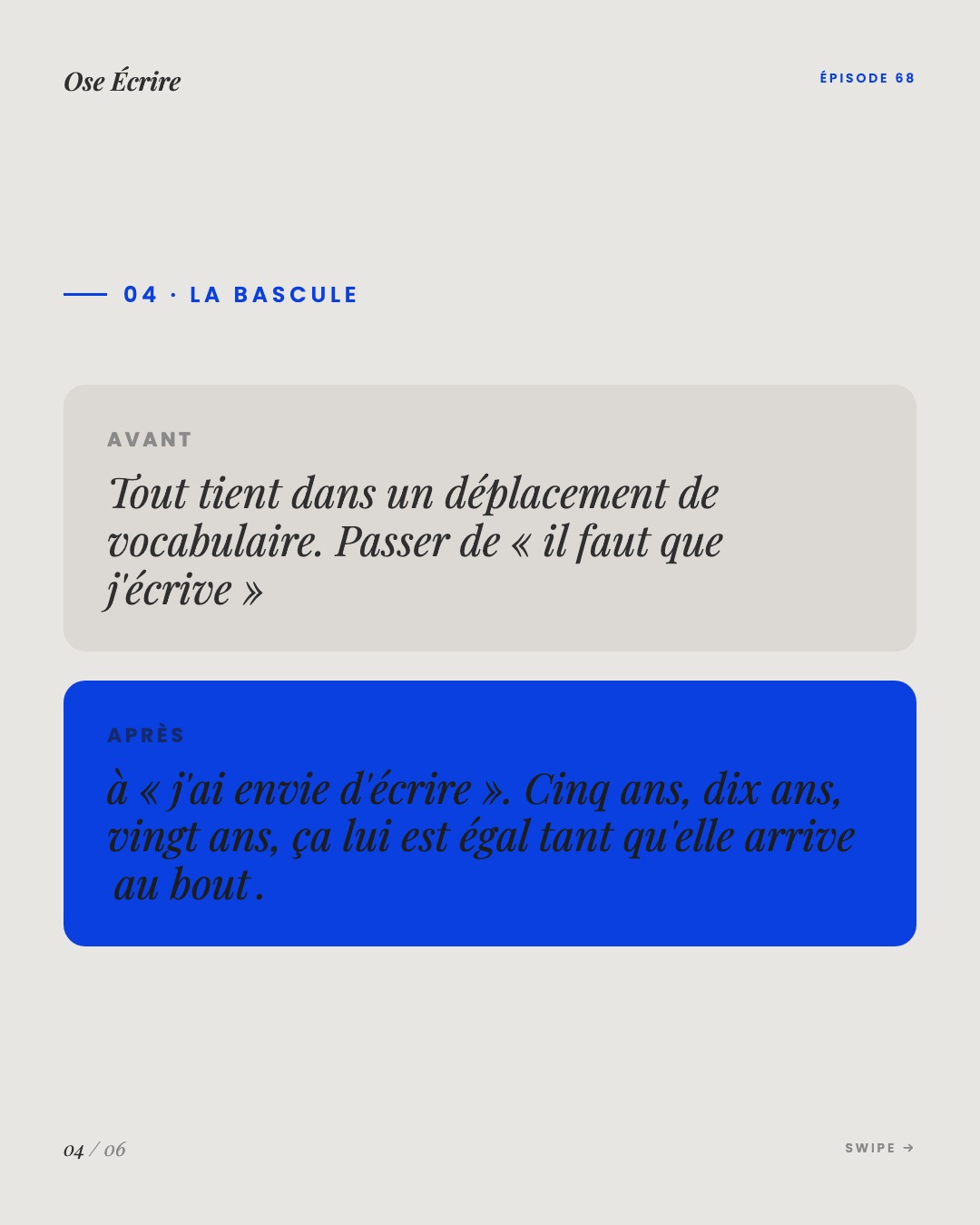 Slide 4 du carousel de l'épisode 68