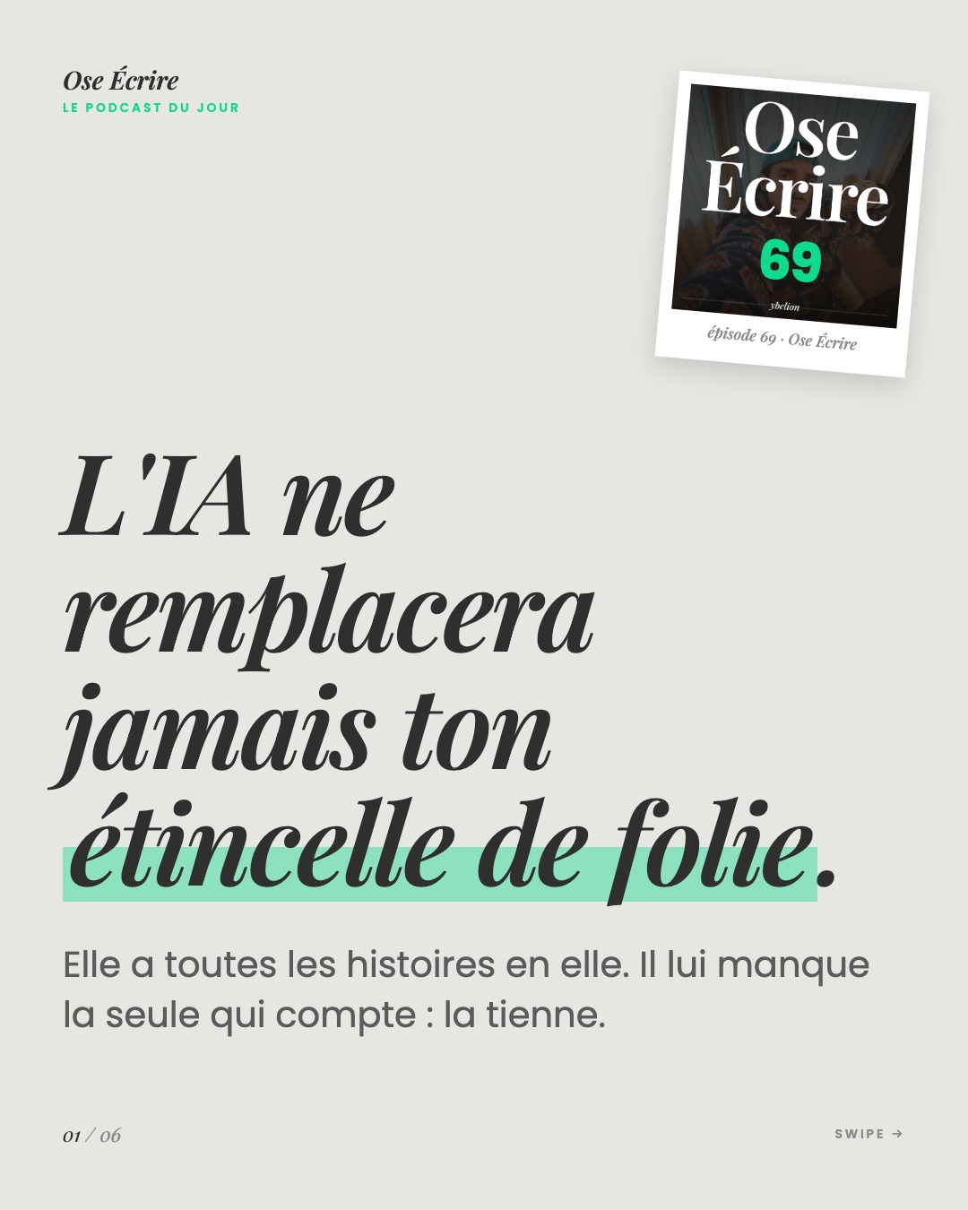 Slide 1 du carousel de l'épisode 69