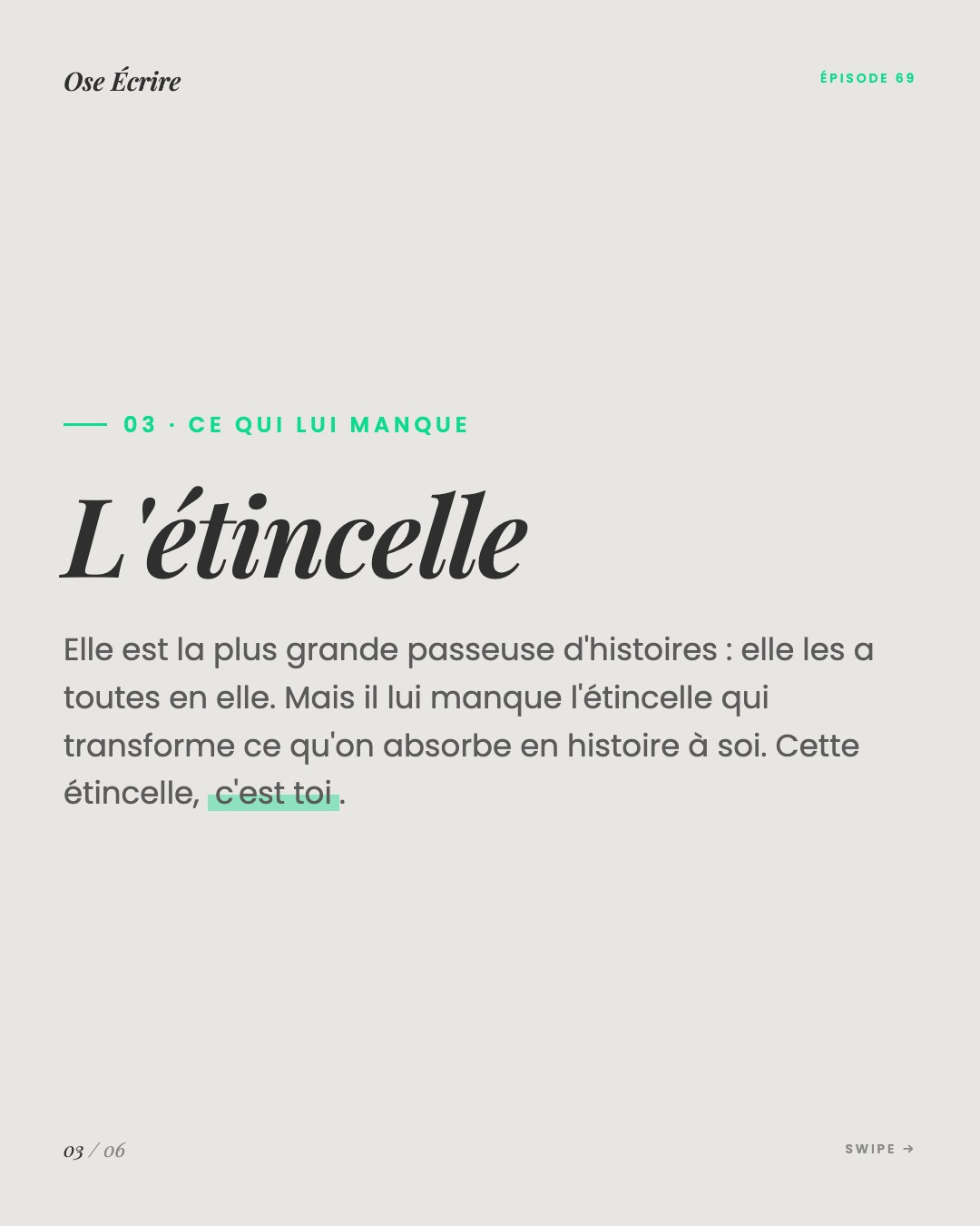 Slide 3 du carousel de l'épisode 69