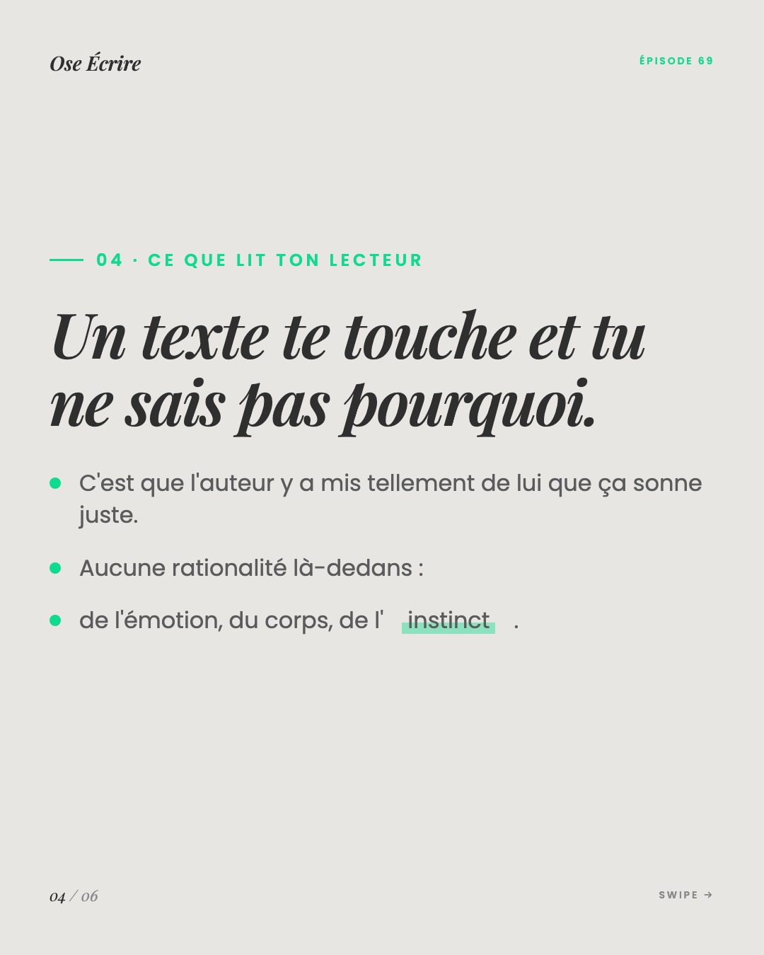 Slide 4 du carousel de l'épisode 69