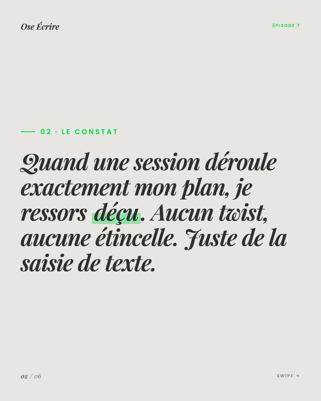 Slide 2 du carousel de l'épisode 7
