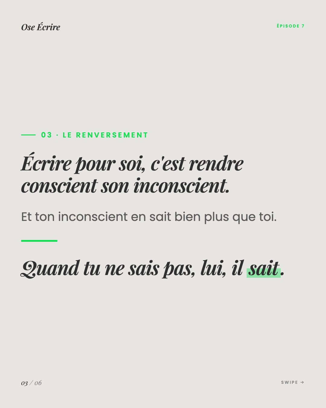 Slide 3 du carousel de l'épisode 7