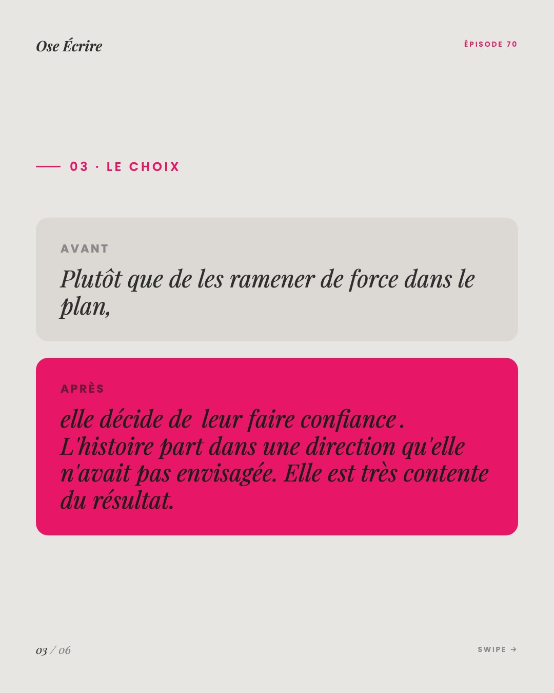 Slide 3 du carousel de l'épisode 70