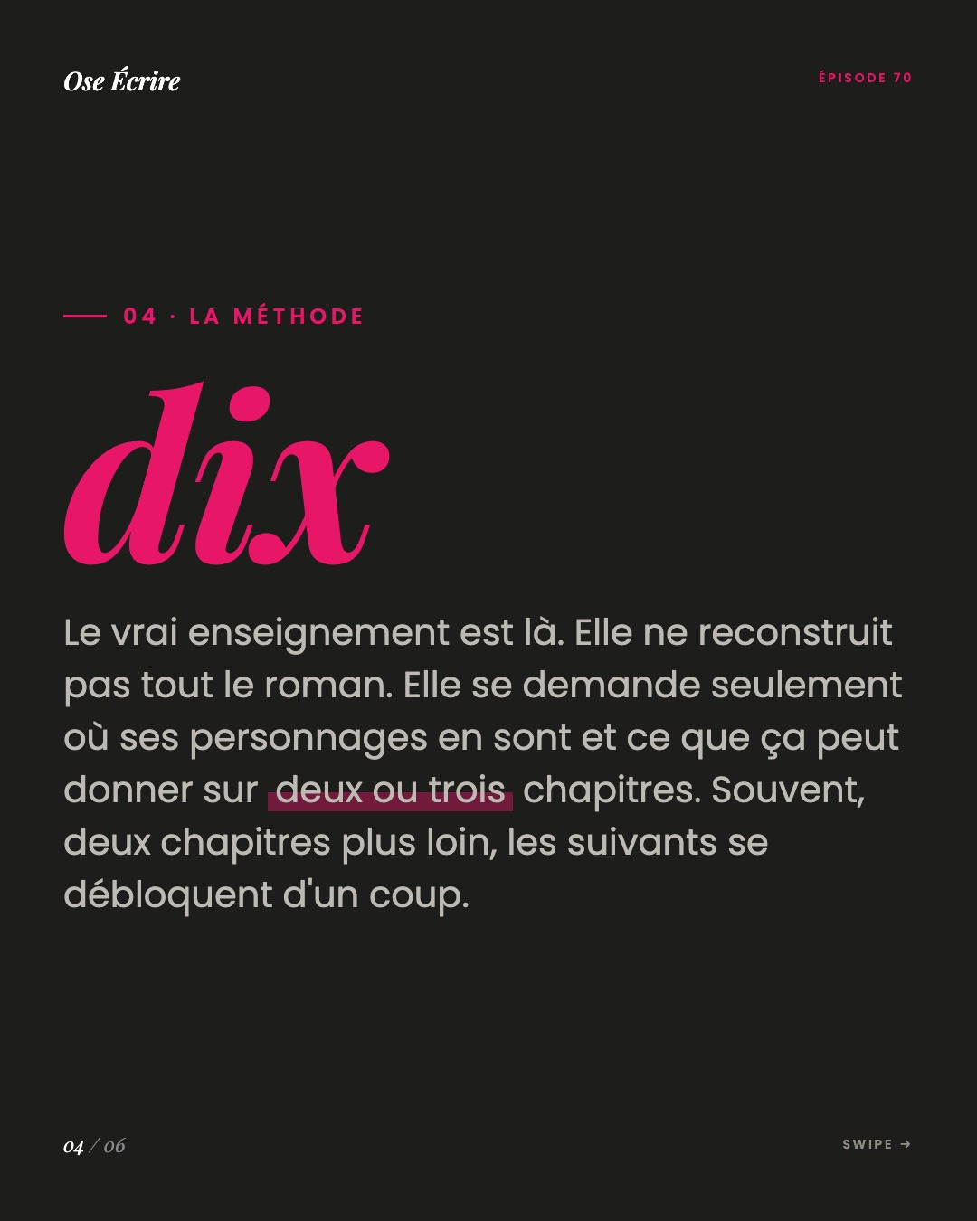 Slide 4 du carousel de l'épisode 70