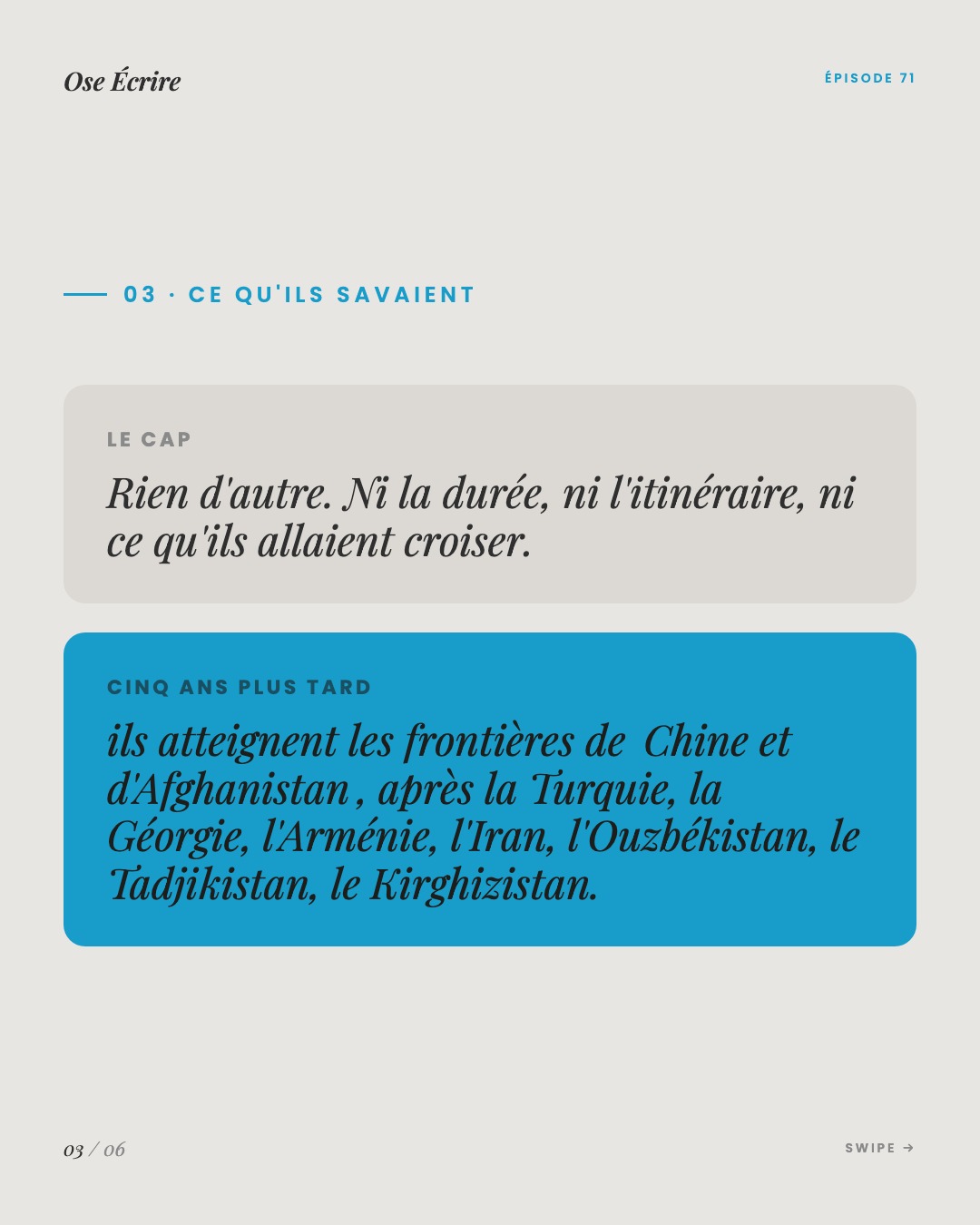Slide 3 du carousel de l'épisode 71