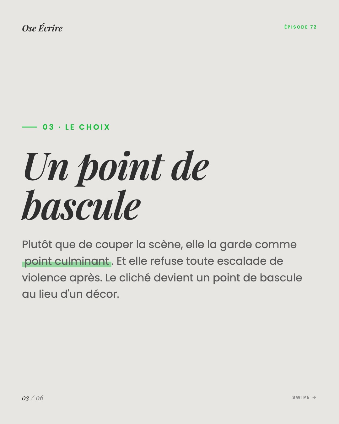 Slide 3 du carousel de l'épisode 72