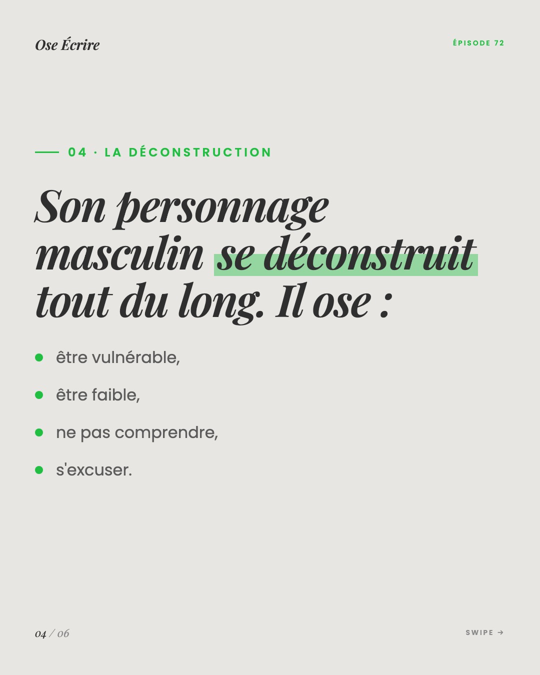 Slide 4 du carousel de l'épisode 72
