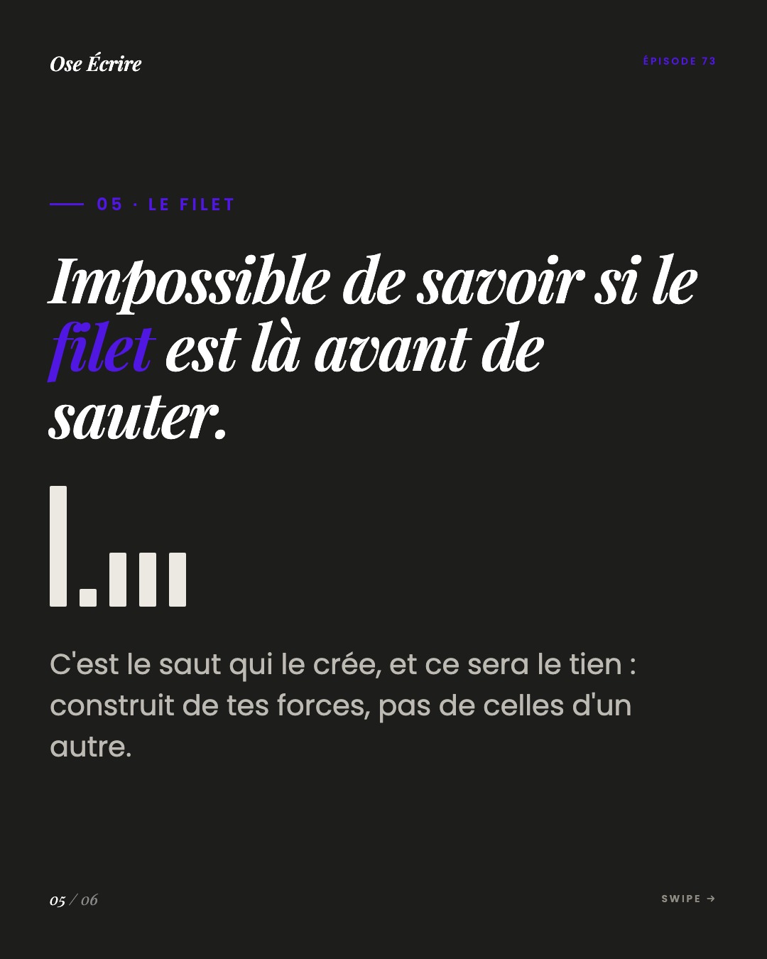 Slide 5 du carousel de l'épisode 73