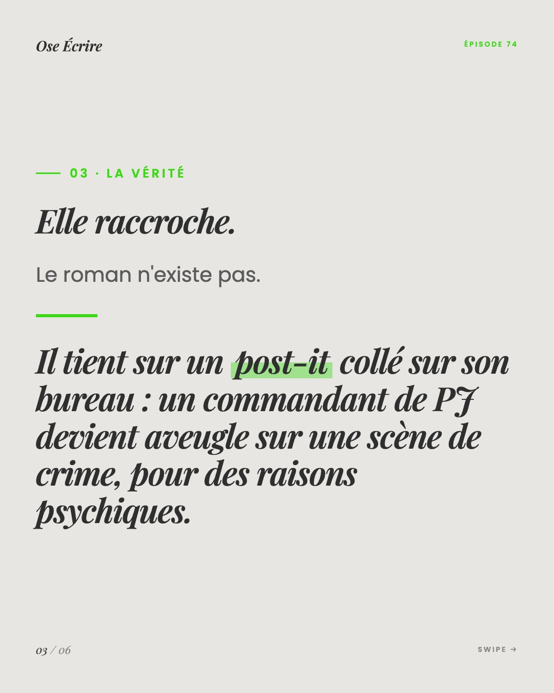 Slide 3 du carousel de l'épisode 74