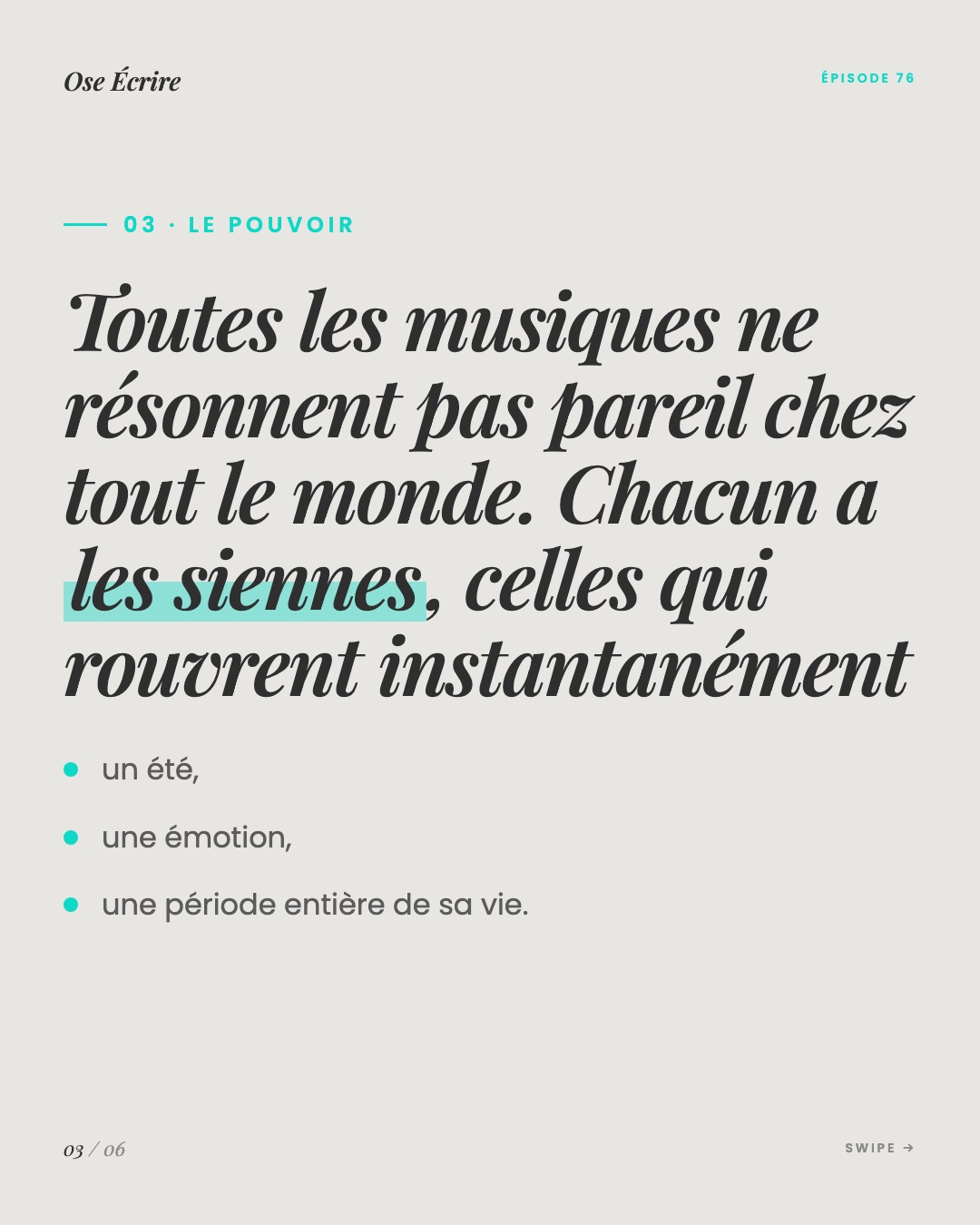 Slide 3 du carousel de l'épisode 76