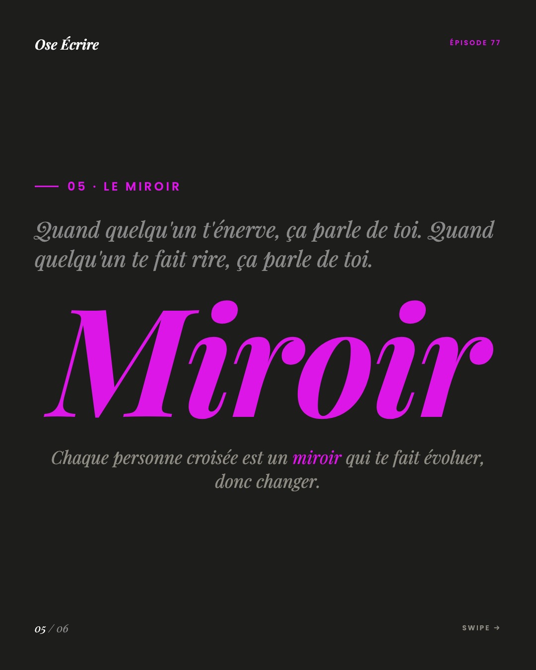 Slide 5 du carousel de l'épisode 77