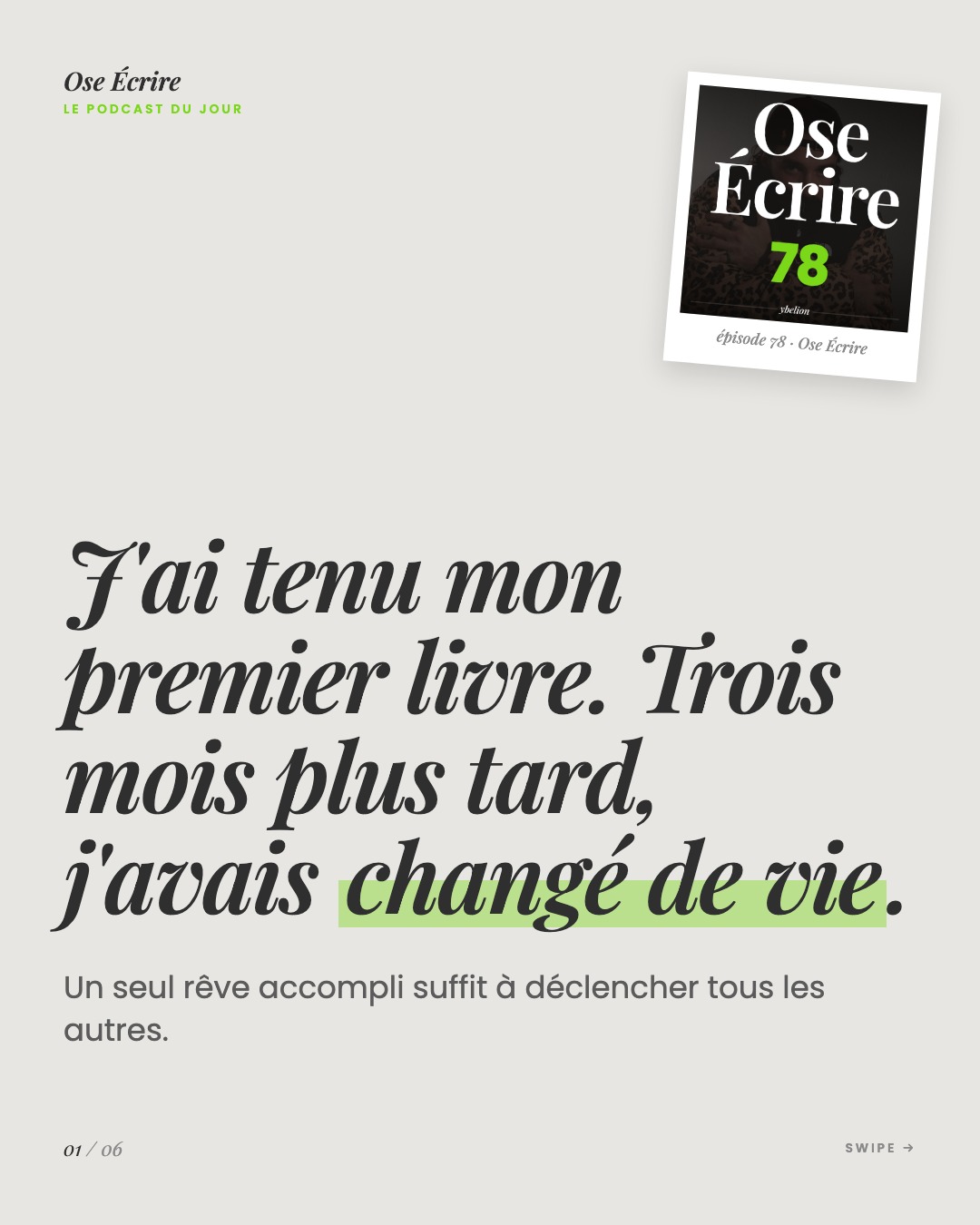 Slide 1 du carousel de l'épisode 78