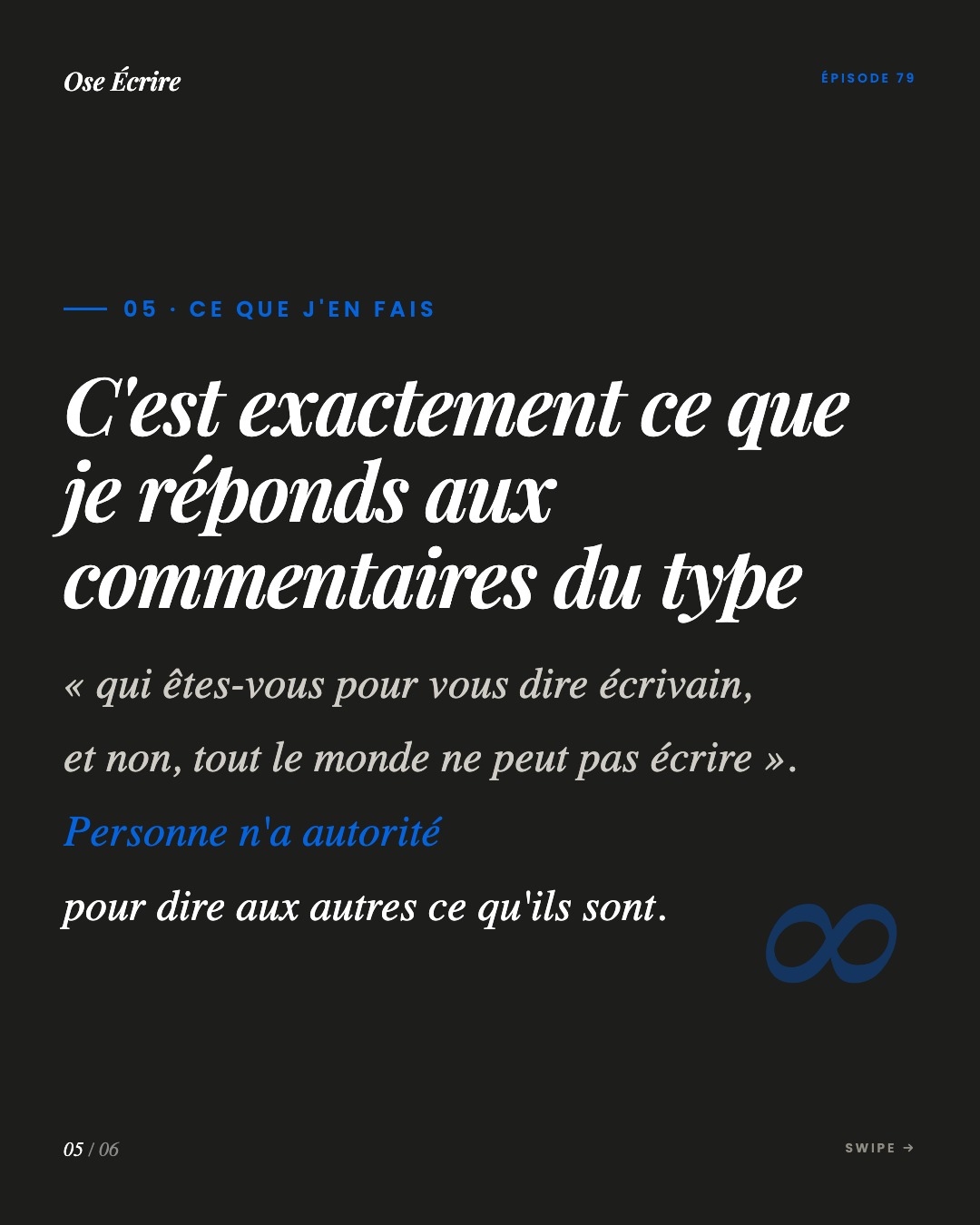 Slide 5 du carousel de l'épisode 79