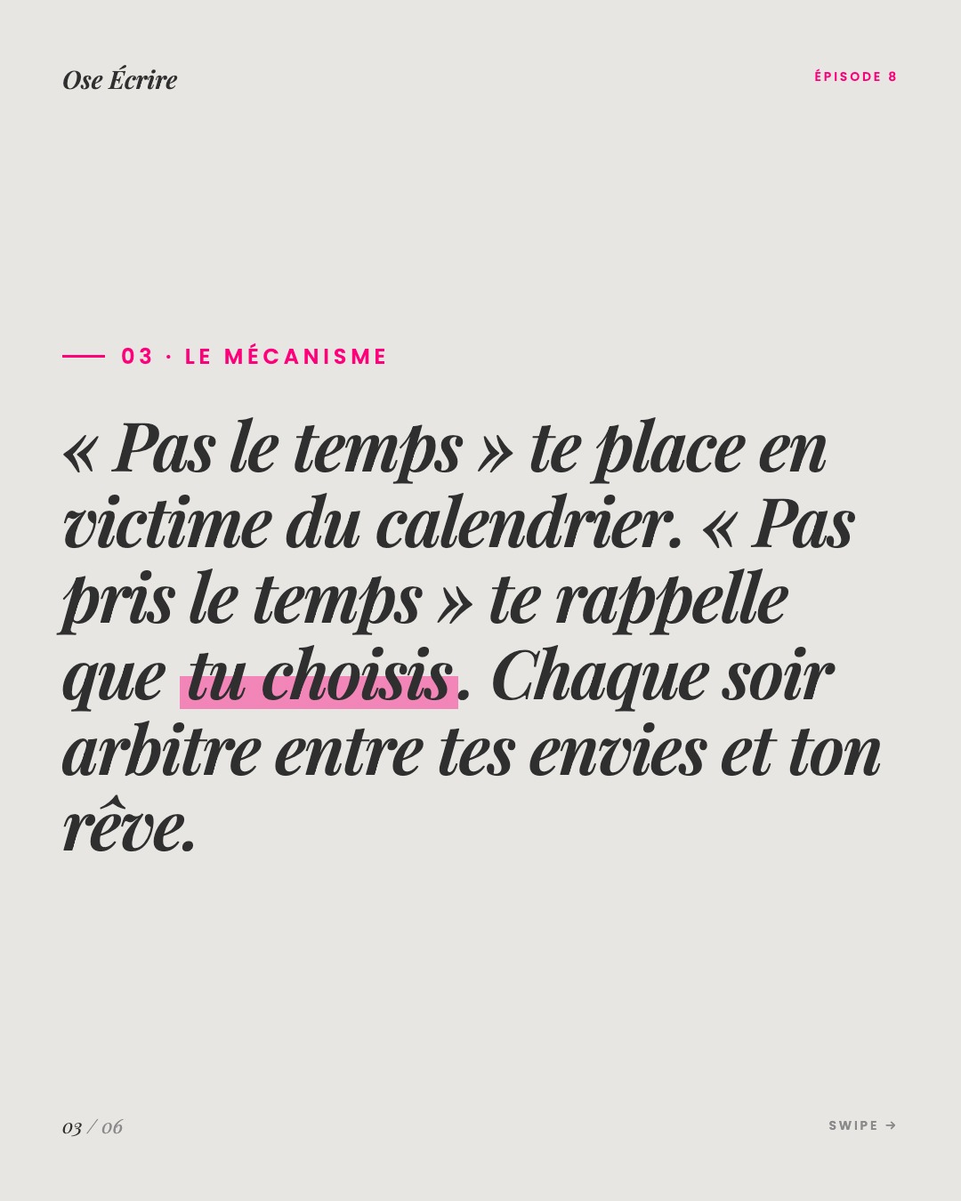 Slide 3 du carousel de l'épisode 8