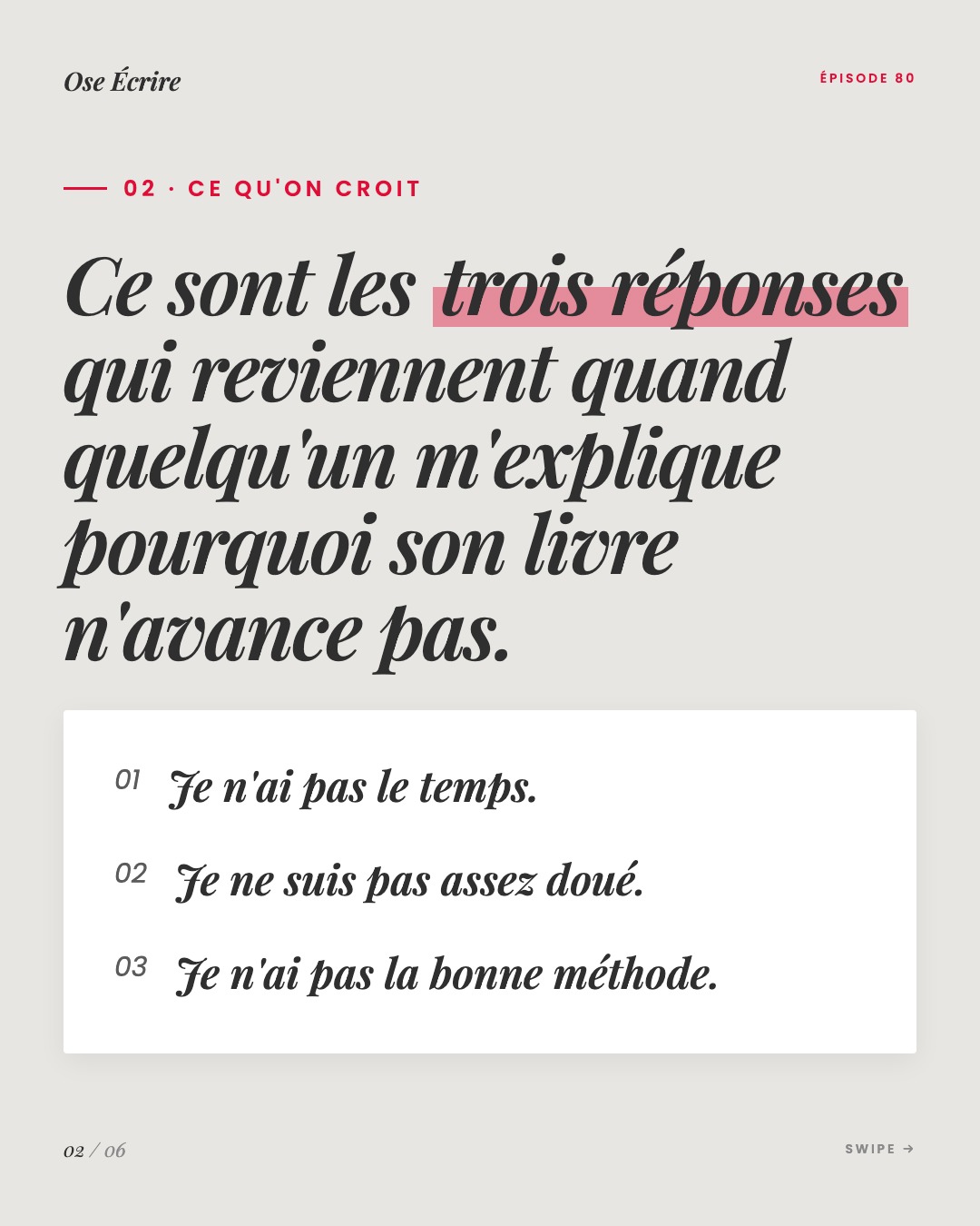 Slide 2 du carousel de l'épisode 80