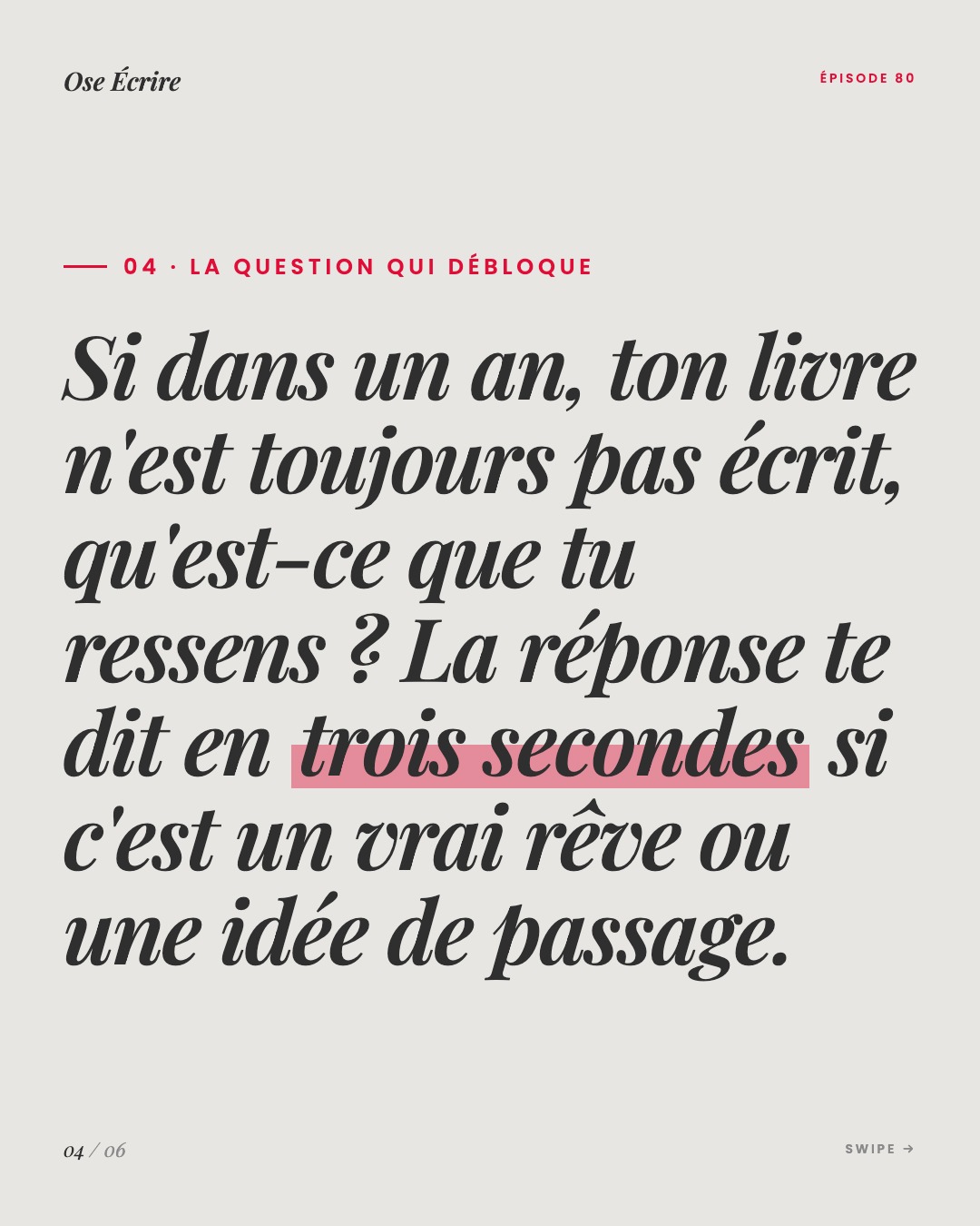 Slide 4 du carousel de l'épisode 80