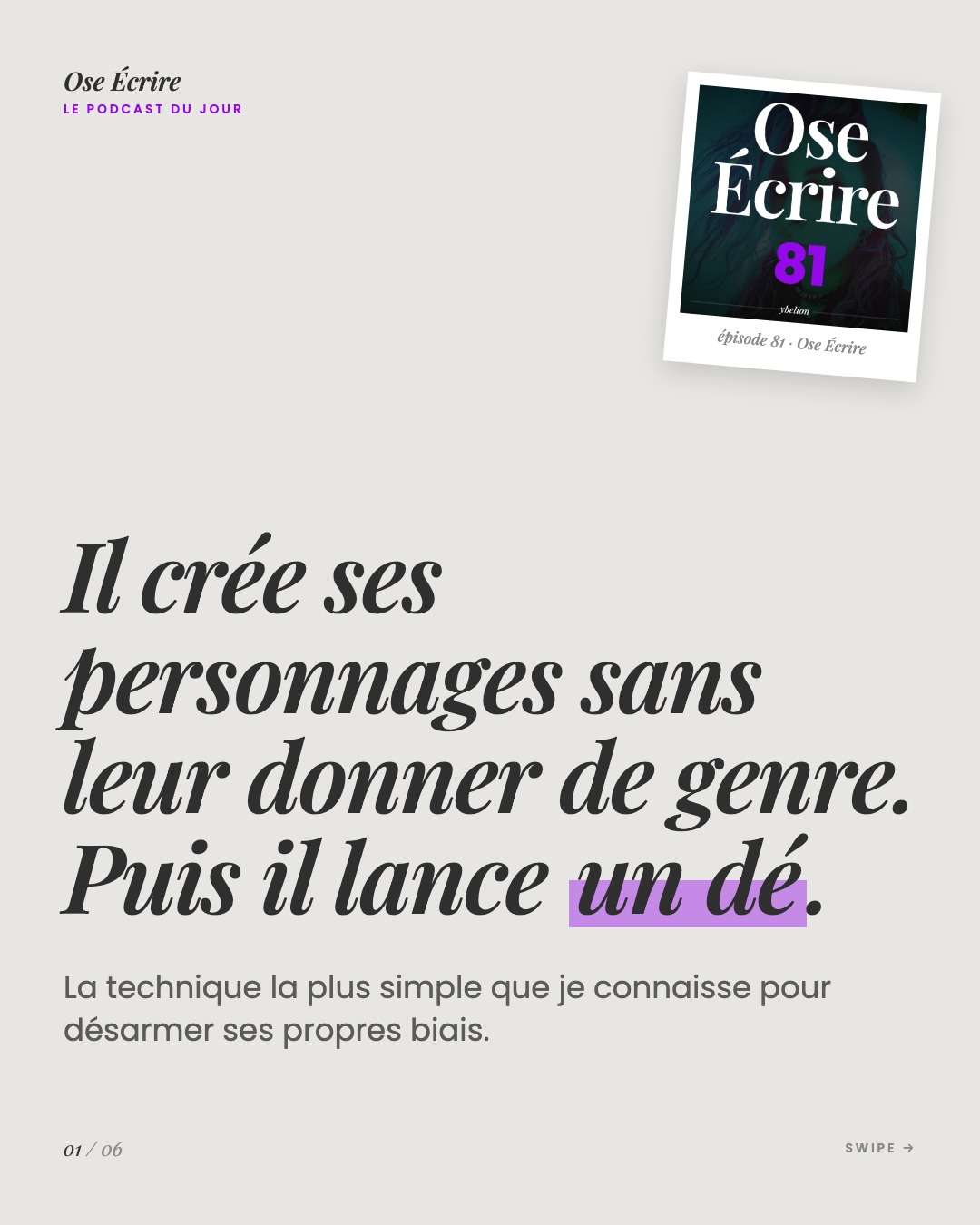 Slide 1 du carousel de l'épisode 81