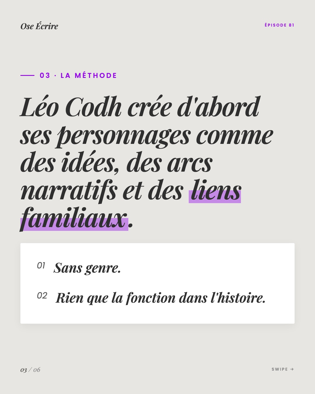 Slide 3 du carousel de l'épisode 81