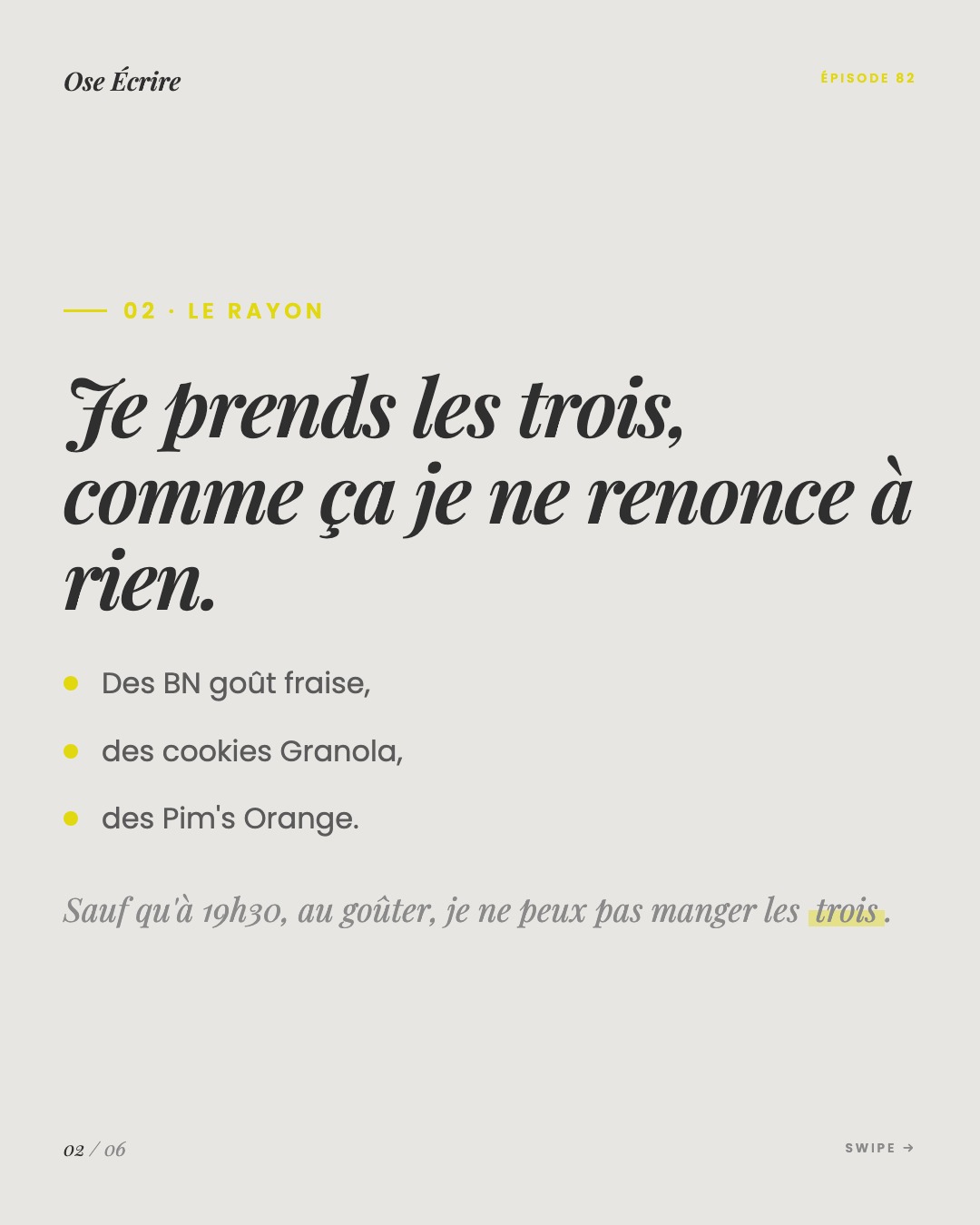 Slide 2 du carousel de l'épisode 82