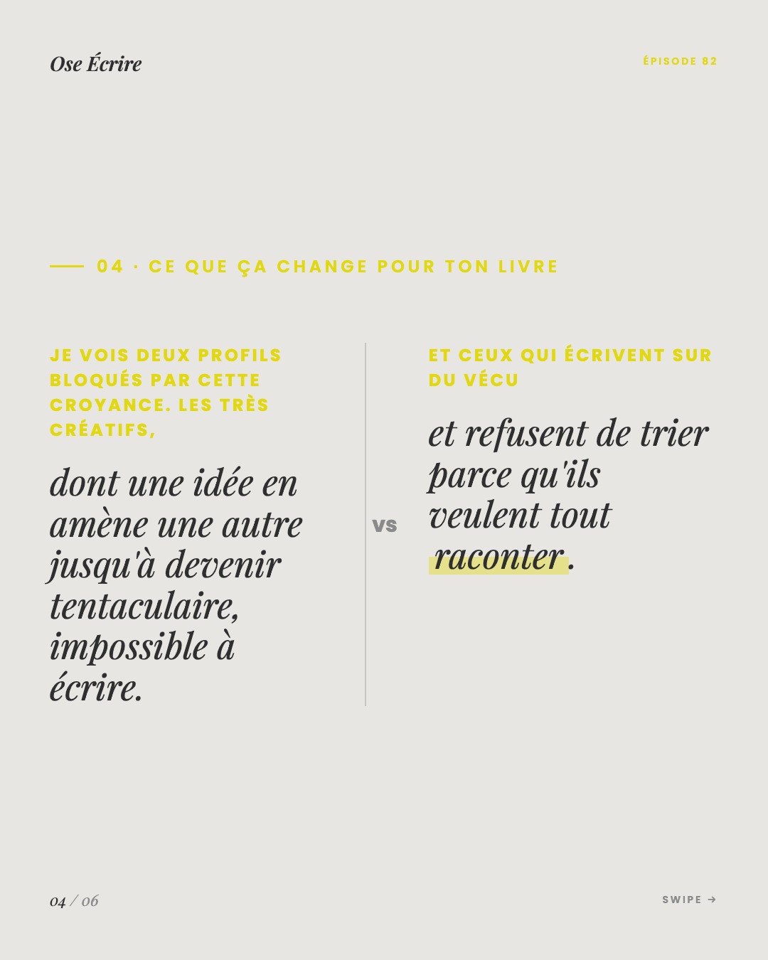 Slide 4 du carousel de l'épisode 82