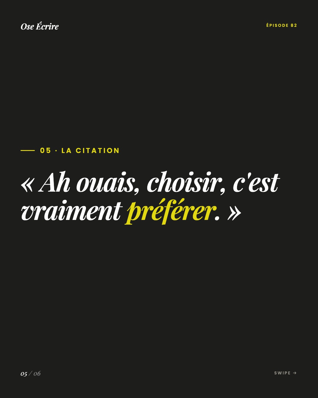 Slide 5 du carousel de l'épisode 82