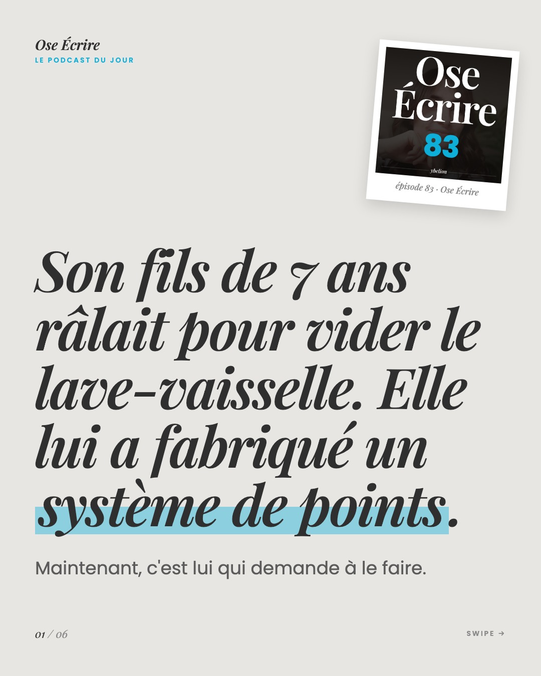 Slide 1 du carousel de l'épisode 83