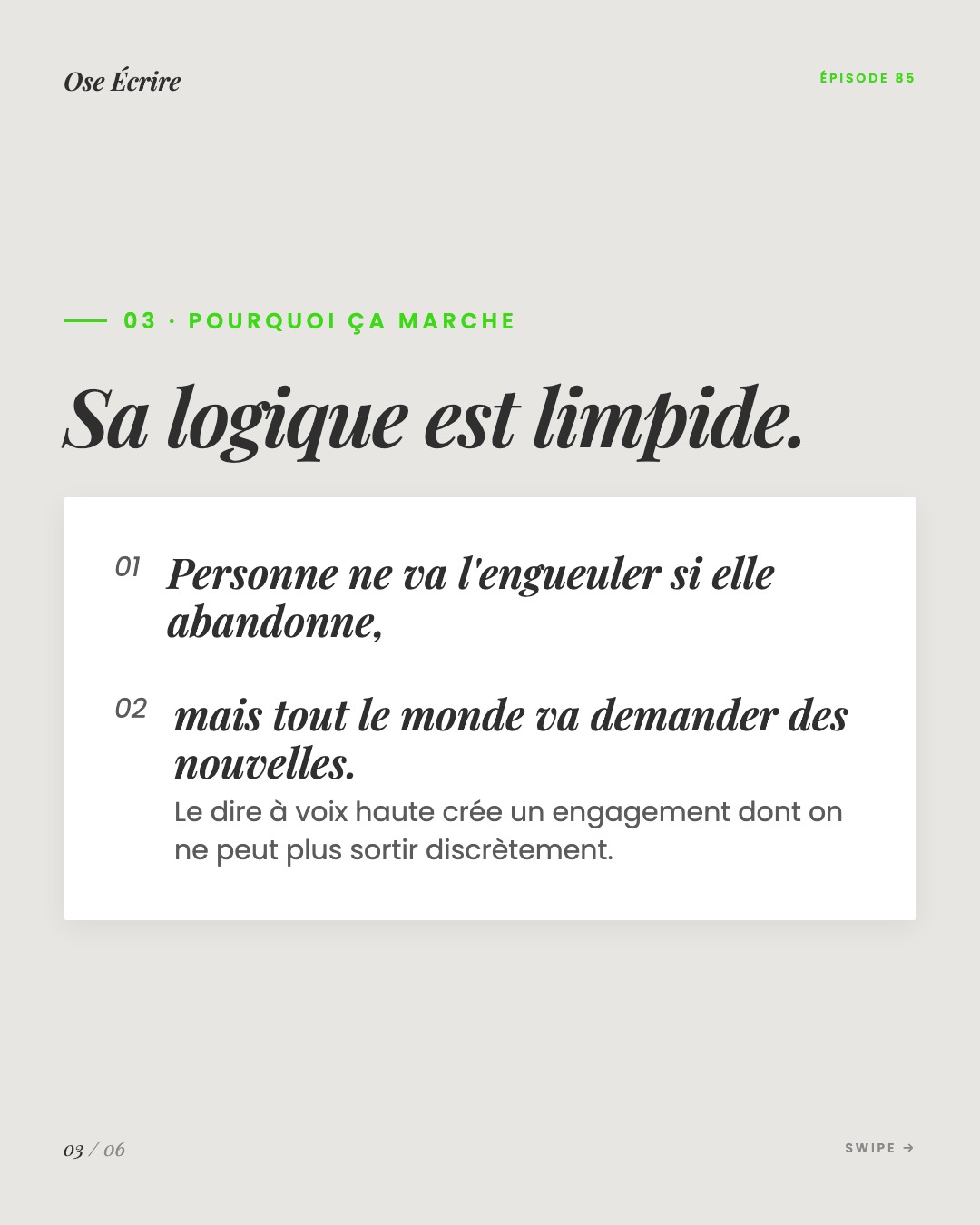 Slide 3 du carousel de l'épisode 85