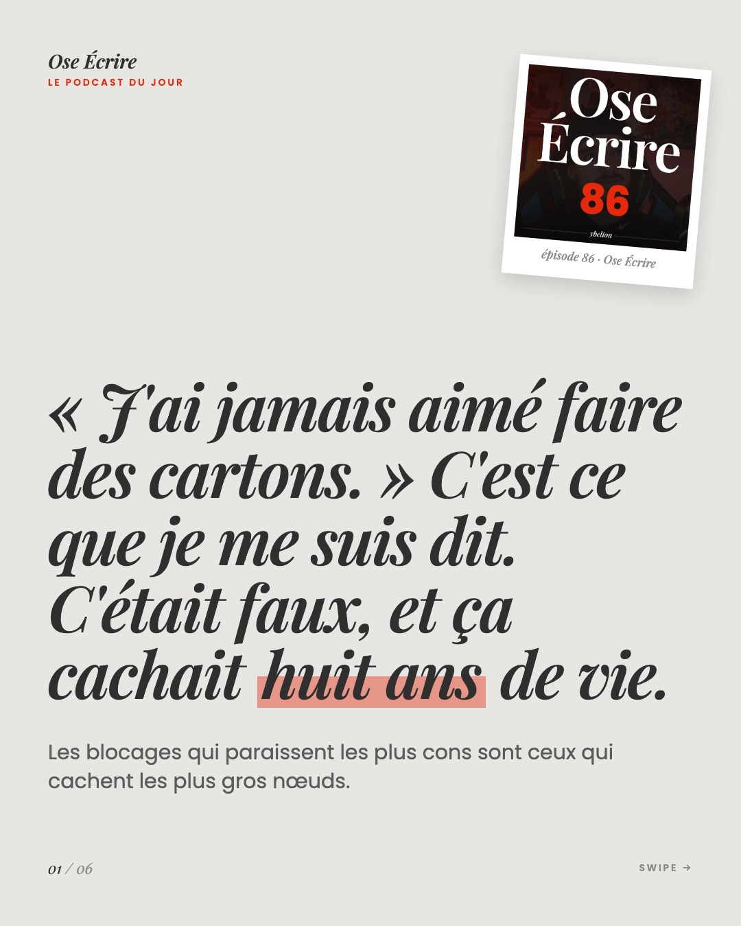 Slide 1 du carousel de l'épisode 86