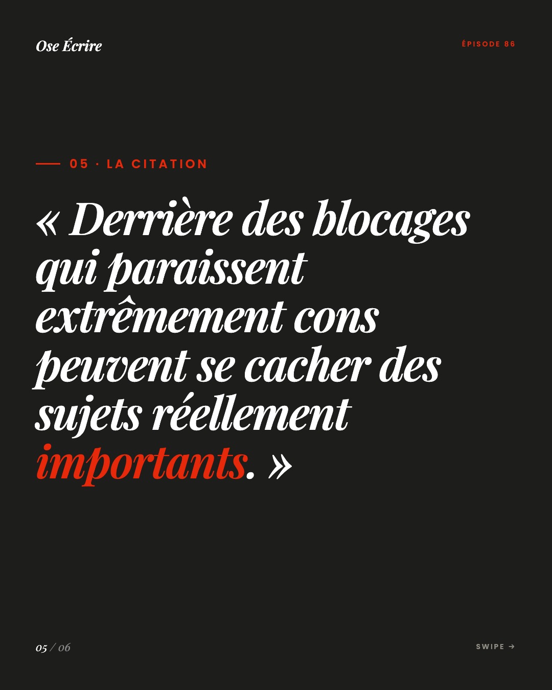 Slide 5 du carousel de l'épisode 86