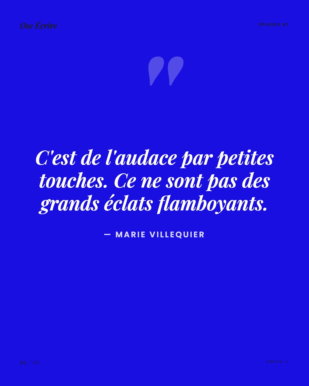 Slide 5 du carousel de l'épisode 87