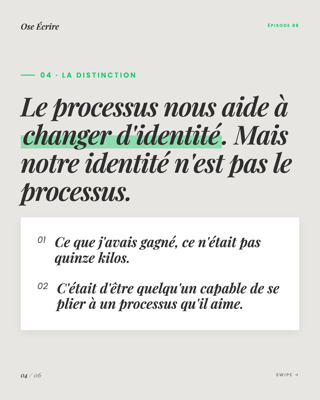 Slide 4 du carousel de l'épisode 88