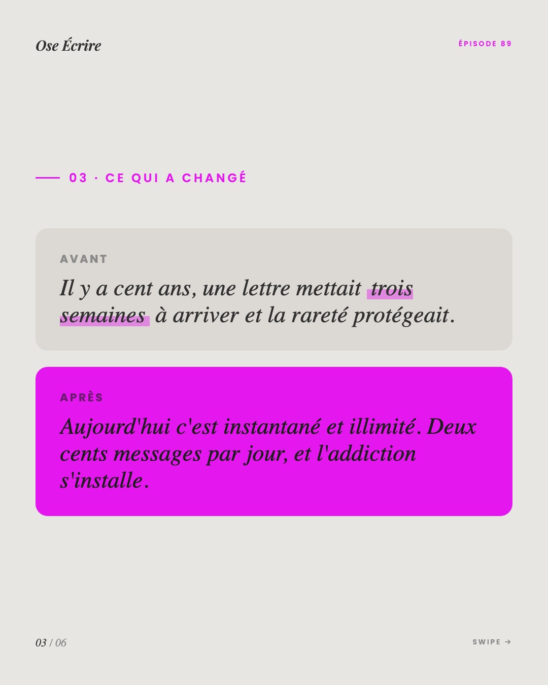 Slide 3 du carousel de l'épisode 89