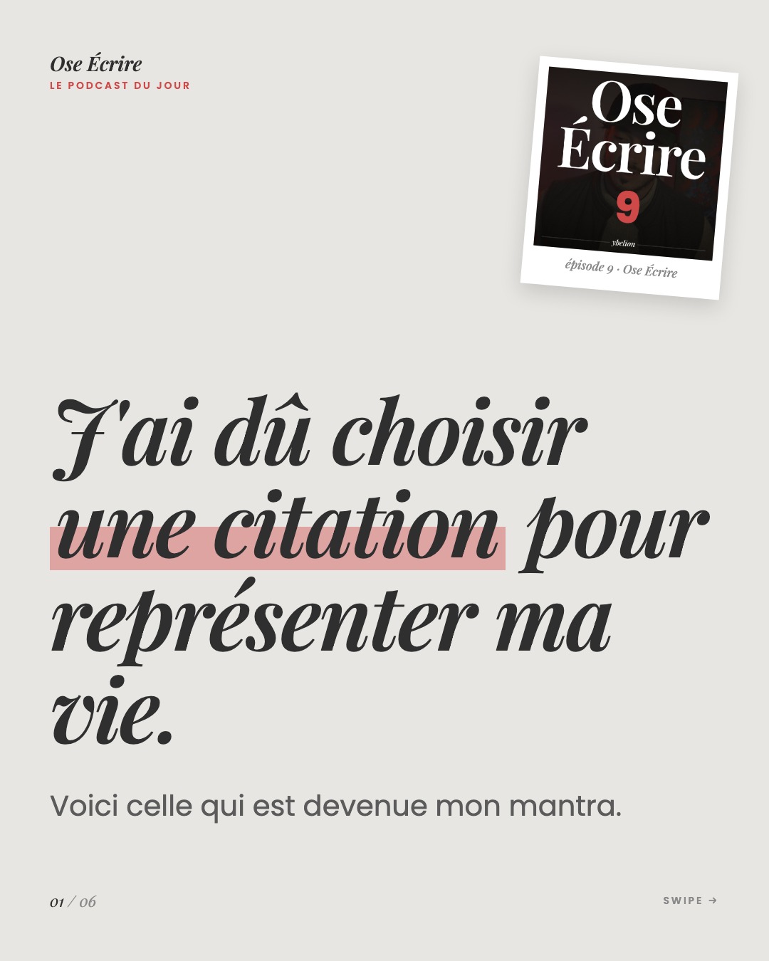 Slide 1 du carousel de l'épisode 9