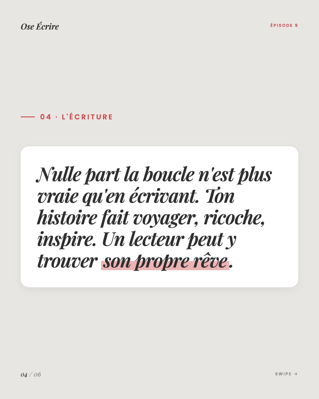 Slide 4 du carousel de l'épisode 9
