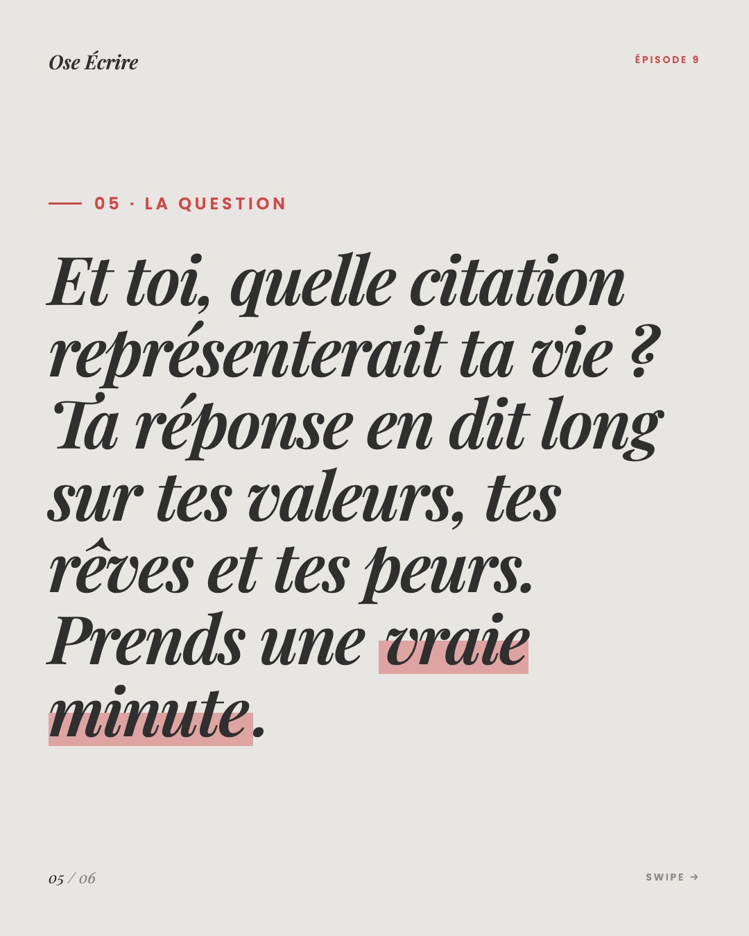 Slide 5 du carousel de l'épisode 9