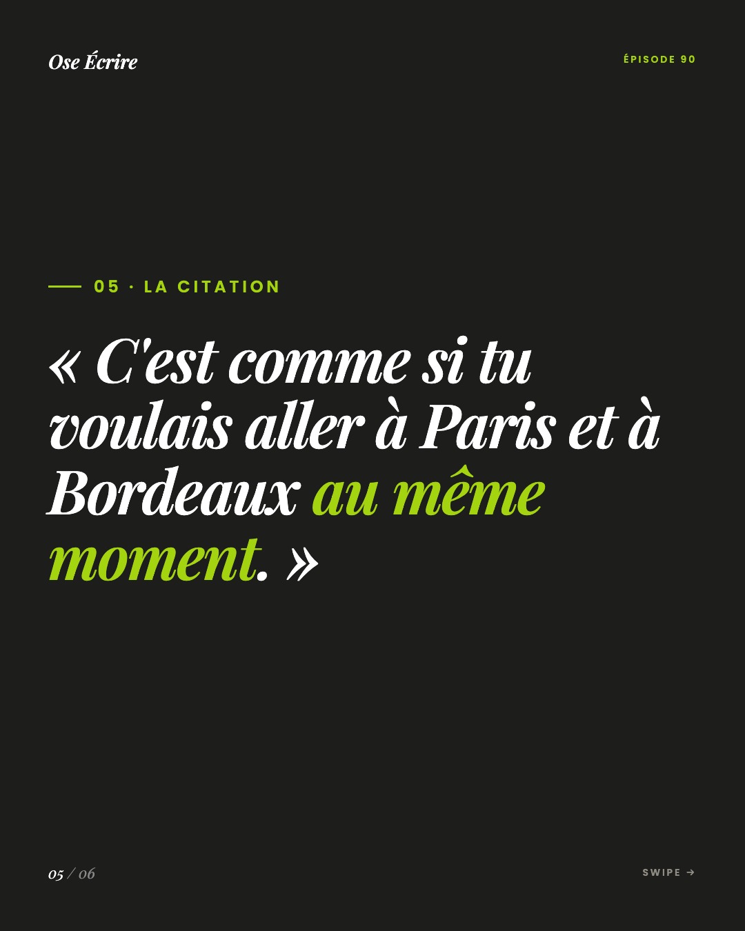 Slide 5 du carousel de l'épisode 90