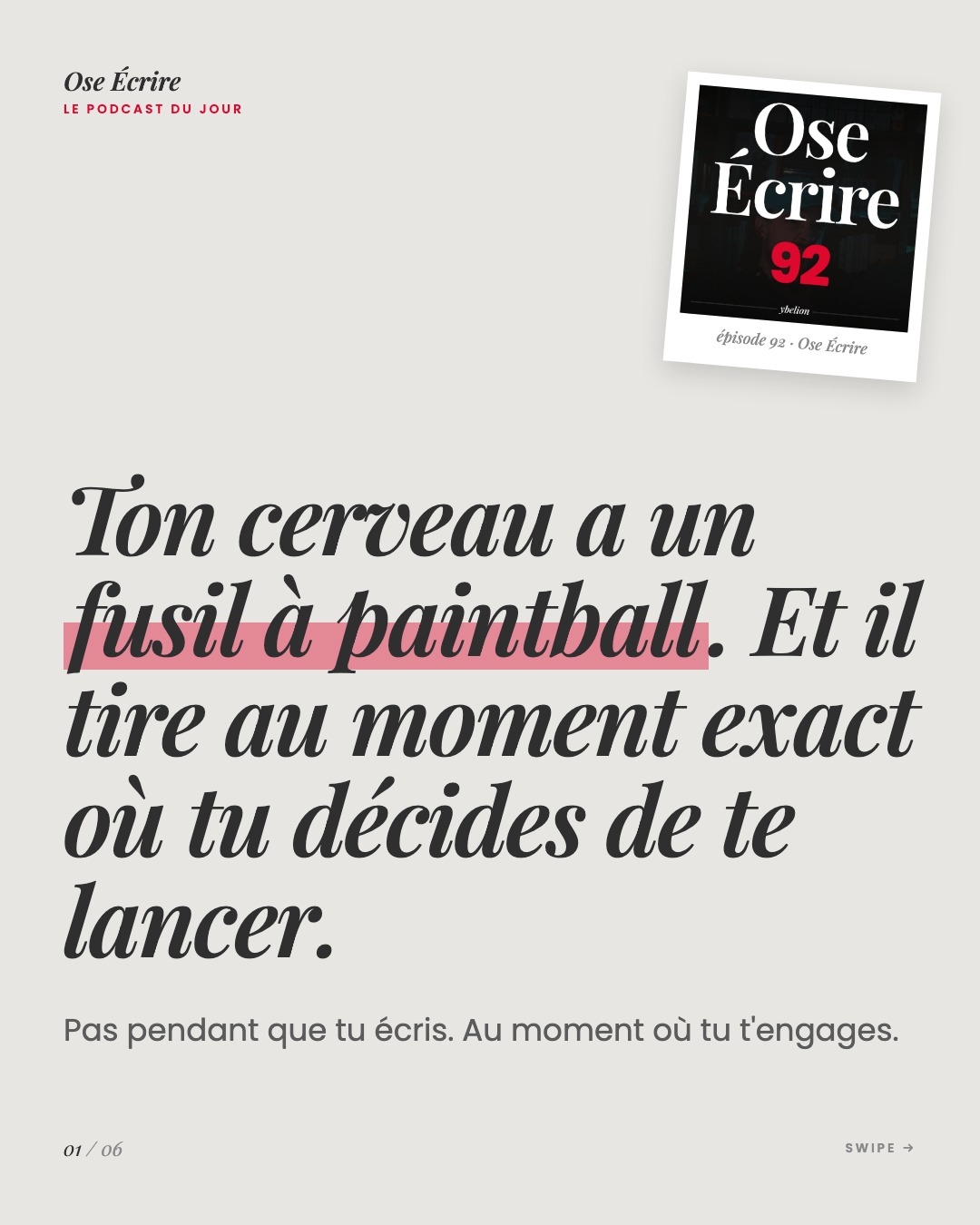 Slide 1 du carousel de l'épisode 92