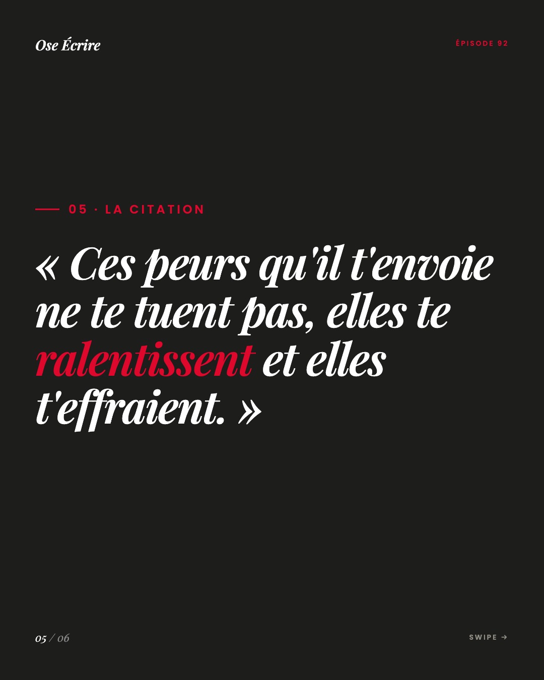 Slide 5 du carousel de l'épisode 92