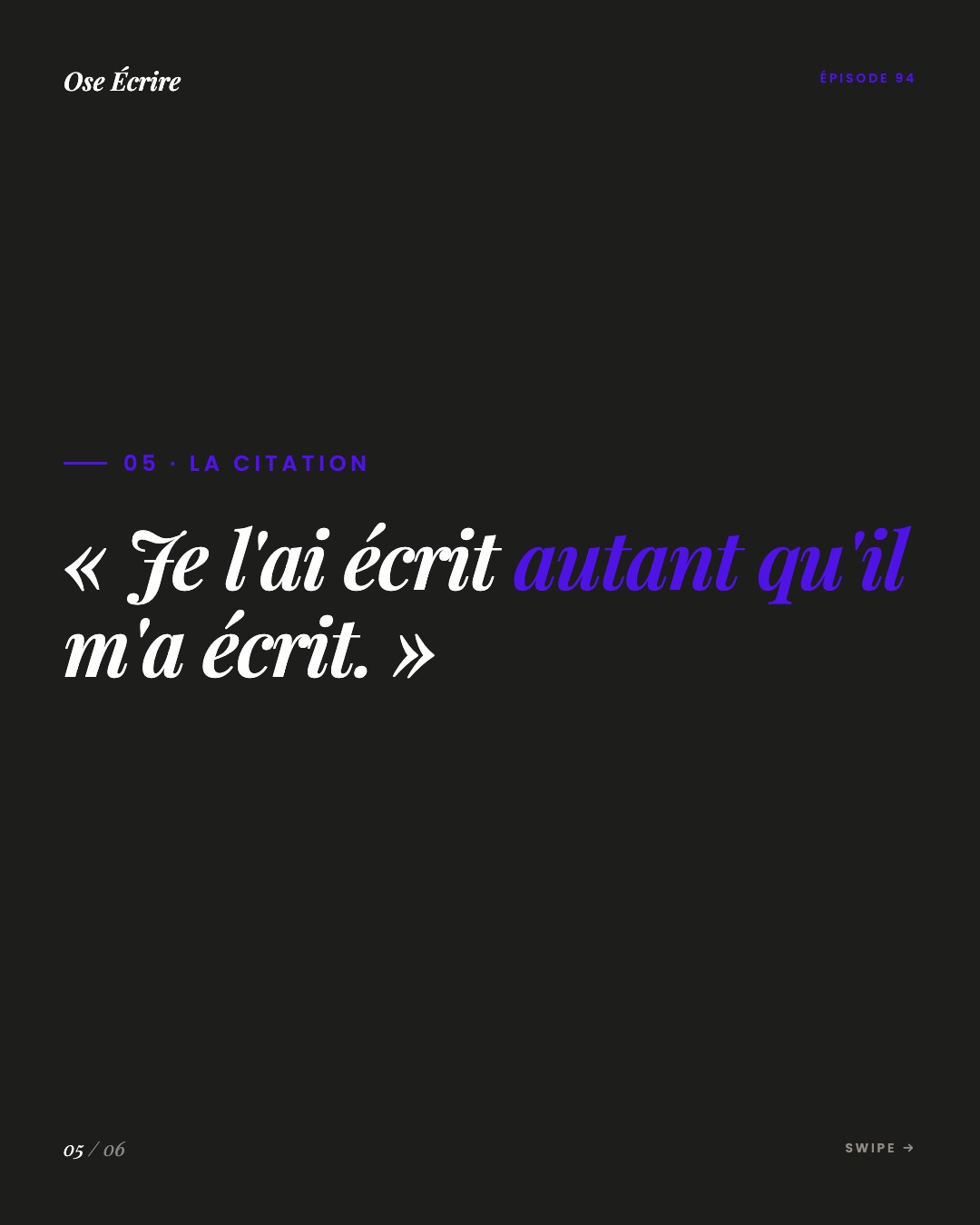 Slide 5 du carousel de l'épisode 94
