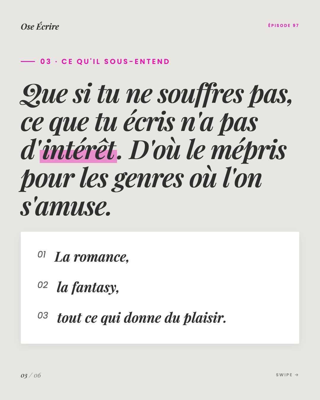 Slide 3 du carousel de l'épisode 97
