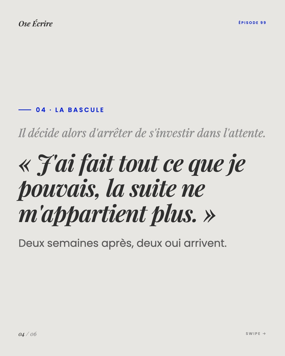 Slide 4 du carousel de l'épisode 99